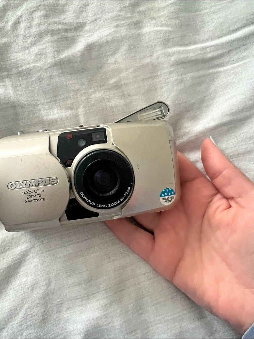 Olympus Stylus Zoom 70 Silver Film Camera